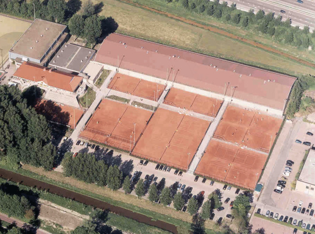 luchtfoto Victoria Tenniscomplex